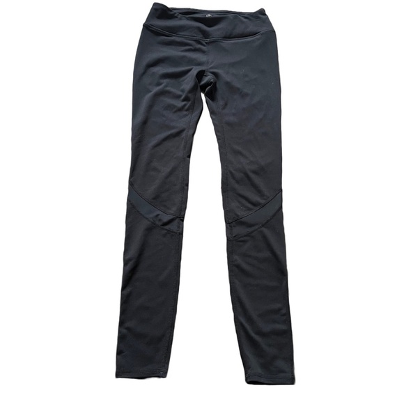 NWOT BLACK GAIAM LEGGING WITH MESH DETAILING SIZE EXTRA SMALL - Picture 1 of 5